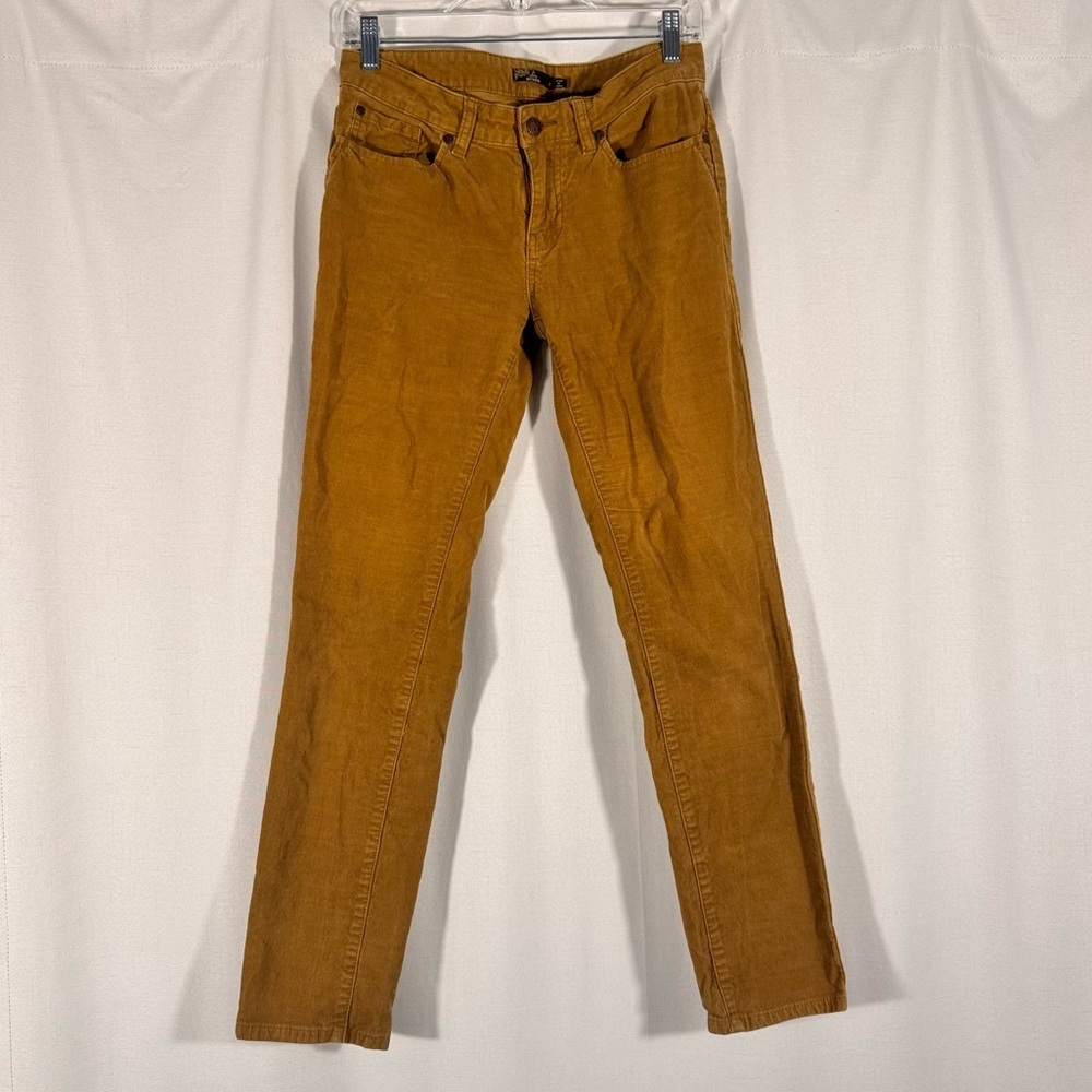 PrAna Mustard Brown Corduroy Straight Leg Pants